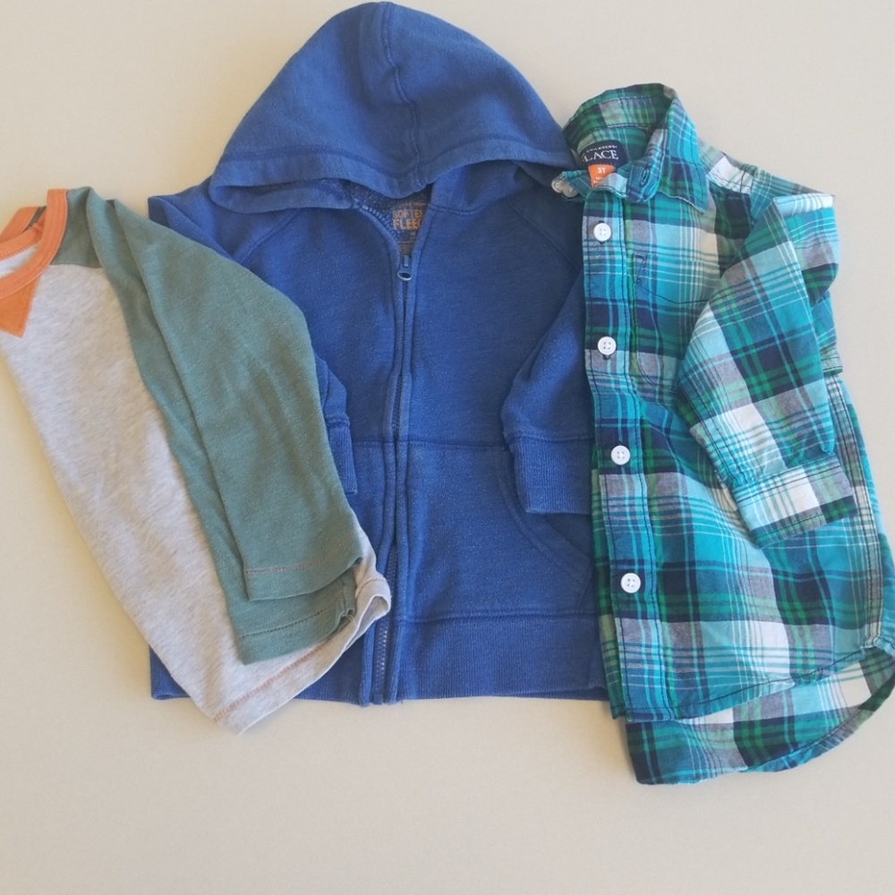 4t Zip Hoodie, 3t Long Sleeves